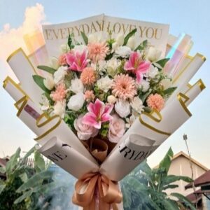 Buket Bunga Golden Bloom Premium Elegan XXL | Buket Wisuda Mewah | Hadiah Hari Spesial | Buket Golden Bloom