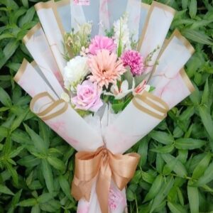 Buket Bunga Pastel Pink L | Buket Manis & Cute | Hadiah Special | Buket Pastel Garden