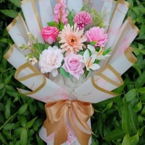 Buket Bunga Pastel Pink XL | Buket Manis & Cute | Hadiah Special | Buket Pastel Garden