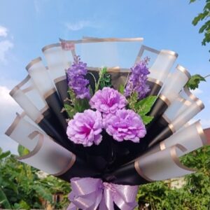 Buket Bunga Ungu Lavender Aesthetic M | Buket Cantik & Soft | Hadia Hari Spesial | Buket Lavender Dream