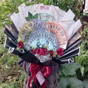 Buket Uang Kipas | Mix Wrapping | 40 Lembar | Jumbo XXL