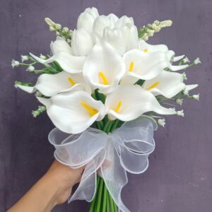 Buket Wedding Putih Lily | Buket Pengantin Simple & Anggun | White Lily Bridal Bouquet